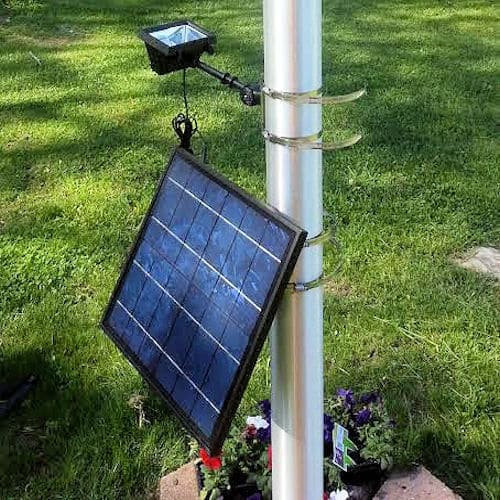 Bizlander 60LED Solar Flood Light for Signage Board Farm Flag Security 