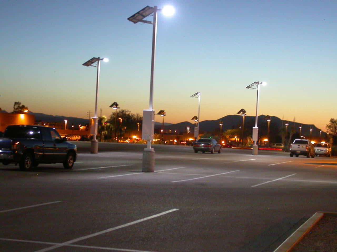 Solar Powered LED Parking Lot Lights