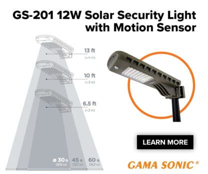 Gama Sonic Solar Security Light With Motion Sensor