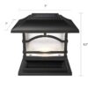 Solar Post Cap Lights Dimensions