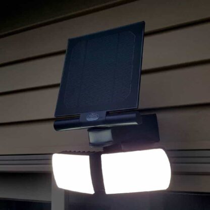 Pacific Accents 50 LED Motion Activated Solar Flood Light ON