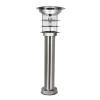 Gama Sonic Stainless Steel Bollard Solar Light Silver